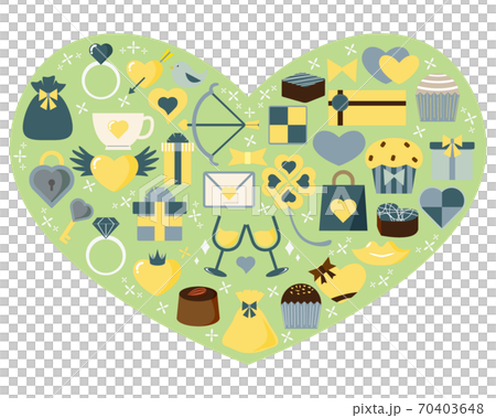 Valentine's vector illustration heart icon set 70403648