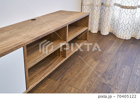 Modern furniture Wall mounted wooden cabinet Floating media cabinet in contemporary living room 70405122