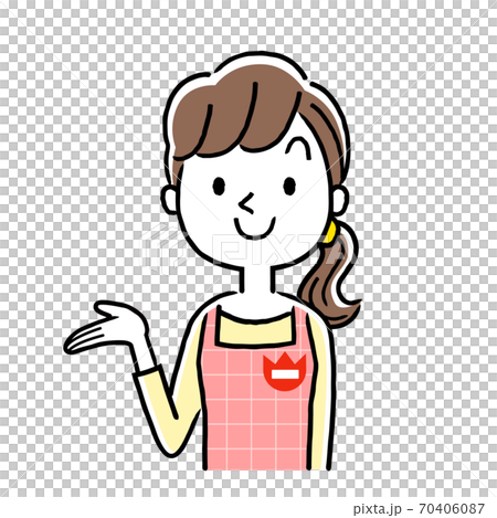 Illustration material: Young nursery teacher woman, introduction 70406087