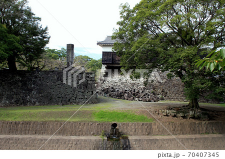 熊本市街地　熊本城周辺の景観 70407345
