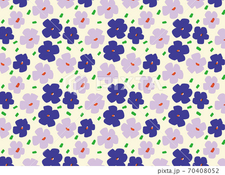 手描きお花 パープル 手描きお花 パープル 70408052