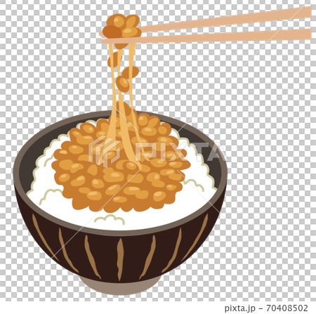 なっとうご飯 納豆のイラスト素材