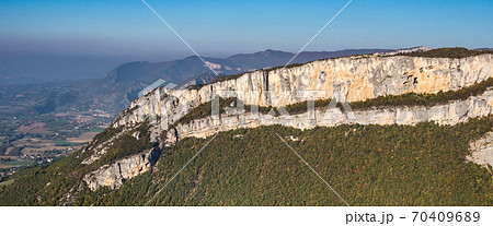 Landscape of Vercors in France - view of Combe Laval, Col del la Machine Landscape of Vercors in France - view of Combe Laval, Col del la Machine 70409689