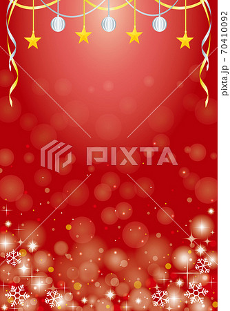 キラキラクリスマス背景 赤の縦型のイラスト素材