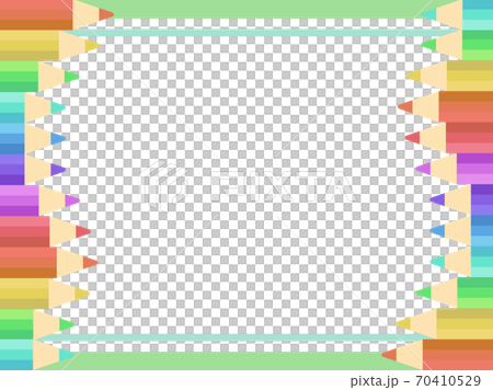 Simple frame of colored pencils 70410529