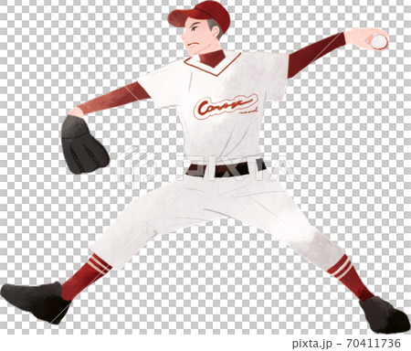 A dynamic moment of pitching baseball A dynamic moment of pitching baseball 70411736