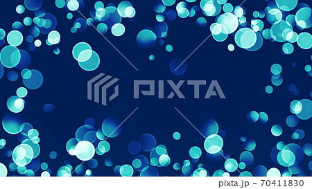 水色の丸ボケと青色の抽象的な背景イメージ素材のイラスト素材
