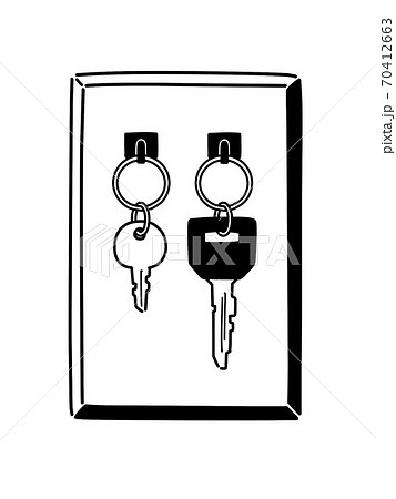 壁掛けの鍵のイラスト素材