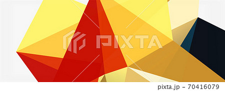 3d mosaic abstract backgrounds, low poly shape geometric design 70416079