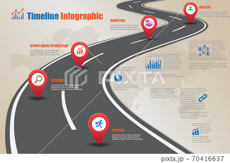 Business road map timeline infographic, Vector Illustration 70416637