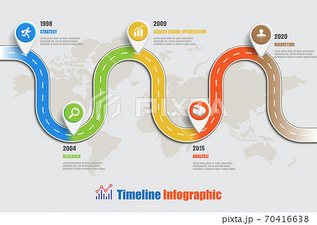Business road map timeline infographic, Vector Illustration 70416638