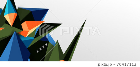 3d low poly abstract shape background vector illustration 70417112