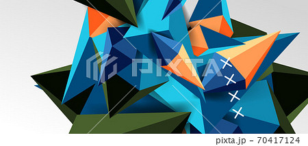 3d low poly abstract shape background vector illustration 3d low poly abstract shape background vector illustration 70417124