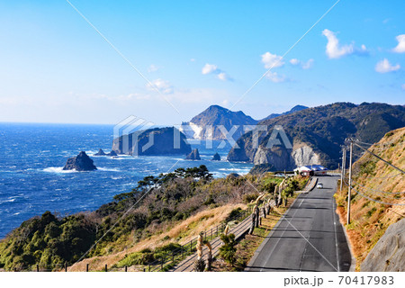 ユウスゲ公園からの奥石廊崎 70417983