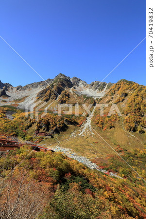 パノラマルートから撮影した紅葉の涸沢カール ( 10月 長野県 松本市 ) パノラマルートから撮影した紅葉の涸沢カール ( 10月 長野県 松本市 ) 70419832