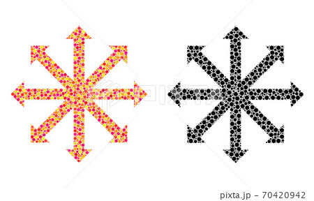 Dot Expand Arrows Mosaic Icons 70420942