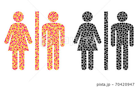 Dotted WC Persons Mosaic Icons Dotted WC Persons Mosaic Icons 70420947