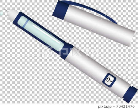 ペン型インスリン注射器のイラスト素材