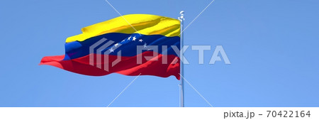 3D rendering of the national flag of Venezuela waving in the wind 3D rendering of the national flag of Venezuela waving in the wind 70422164