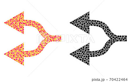 Dot Split Arrows Left Mosaic Icons Dot Split Arrows Left Mosaic Icons 70422464