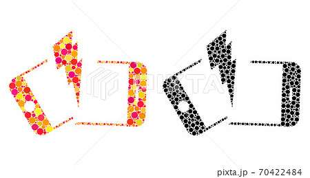Dotted Broken Smartphone Mosaic Icons 70422484