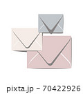 Simple Envelopes in pastel colors. Letters, post and correspondence. Concept of messaging, mailing, subscription. Vector illustration in flat cartoon style. 70422926