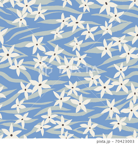 Ditsy floral ornament. Daisy repeat pattern. 70423003