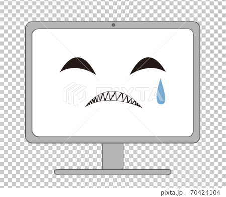 臉部可疑的計算機不耐煩 70424104