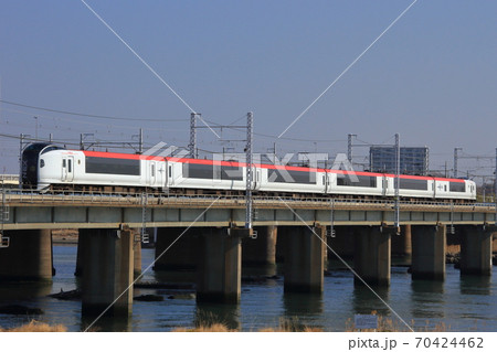東海道線_相模川を渡るE259系マリンエクスプレス踊り子号_2013/2/11撮影 東海道線_相模川を渡るE259系マリンエクスプレス踊り子号_2013/2/11撮影 70424462