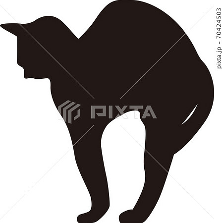 猫の背伸びのイラスト素材