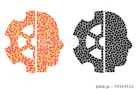 Dotted Intellect Mosaic Icons 70424512