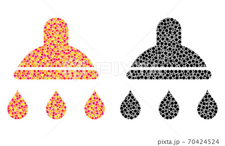 Dotted Shower Mosaic Icons 70424524
