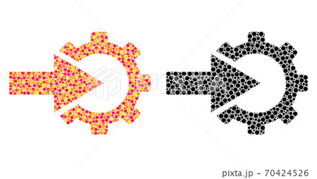 Pixel Cog Integration Mosaic Icons 70424526