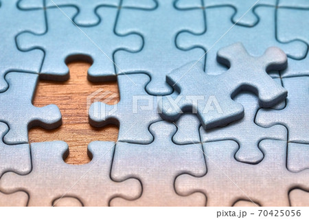 Jigsaw puzzle almost done Jigsaw puzzle almost done 70425056