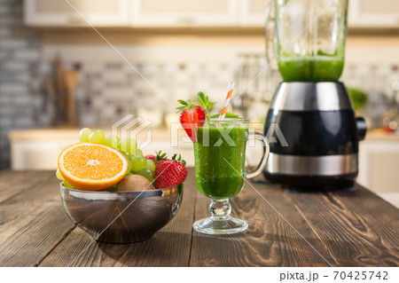 Fresh smoothies in glass Fresh smoothies in glass 70425742