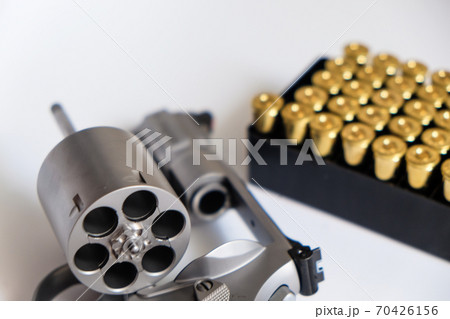 .44 revolver magnum gun with jacket hallow point bullet 70426156