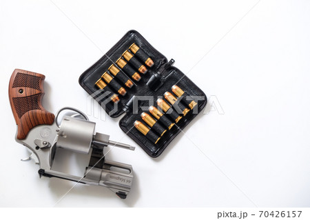 .44 revolver magnum gun with jacket hallow point bullet 70426157