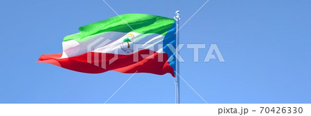 3D rendering of the national flag of Guinea waving in the wind 3D rendering of the national flag of Guinea waving in the wind 70426330