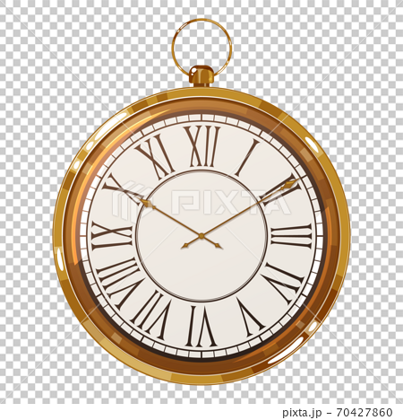 懐中時計のイラスト アンティーク レトロのイラスト素材