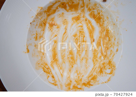 Empty Dirty Spaghetti Plate Empty Dirty Spaghetti Plate 70427924