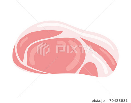 生の豚肉のイラスト 生の豚肉のイラスト 70428681