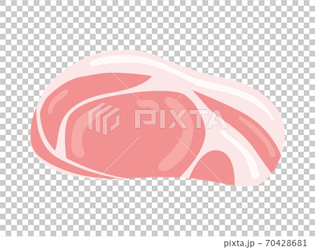 生の豚肉のイラスト 生の豚肉のイラスト 70428681