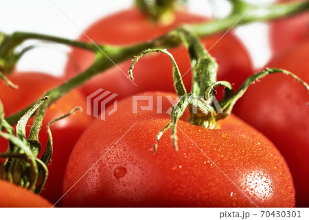 Delicious tomatoes on a chopping board Delicious tomatoes on a chopping board 70430301