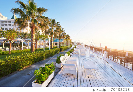 Beautiful embankment for walking and sport in Alanya Turkey. Beautiful embankment for walking and sport in Alanya Turkey. 70432218