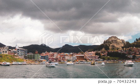 Lake Titicaca at Copacabana in bolivian side 70432243