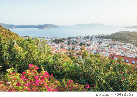 Spring panorama of sea coast city Trapany. Sicily, Italy, Europe. Spring panorama of sea coast city Trapany. Sicily, Italy, Europe. 70433655