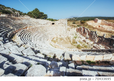 The ruins of the old amphitheater in Turkey The ruins of the old amphitheater in Turkey 70433695
