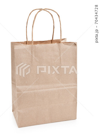 Brown paper shopping bag 70434728