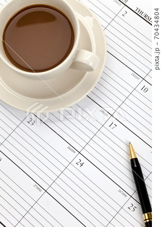 Coffee cup and Calendar Coffee cup and Calendar 70434804
