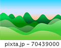 Mountain and sky at sunrise. In the style of simple decorative pictures 70439000